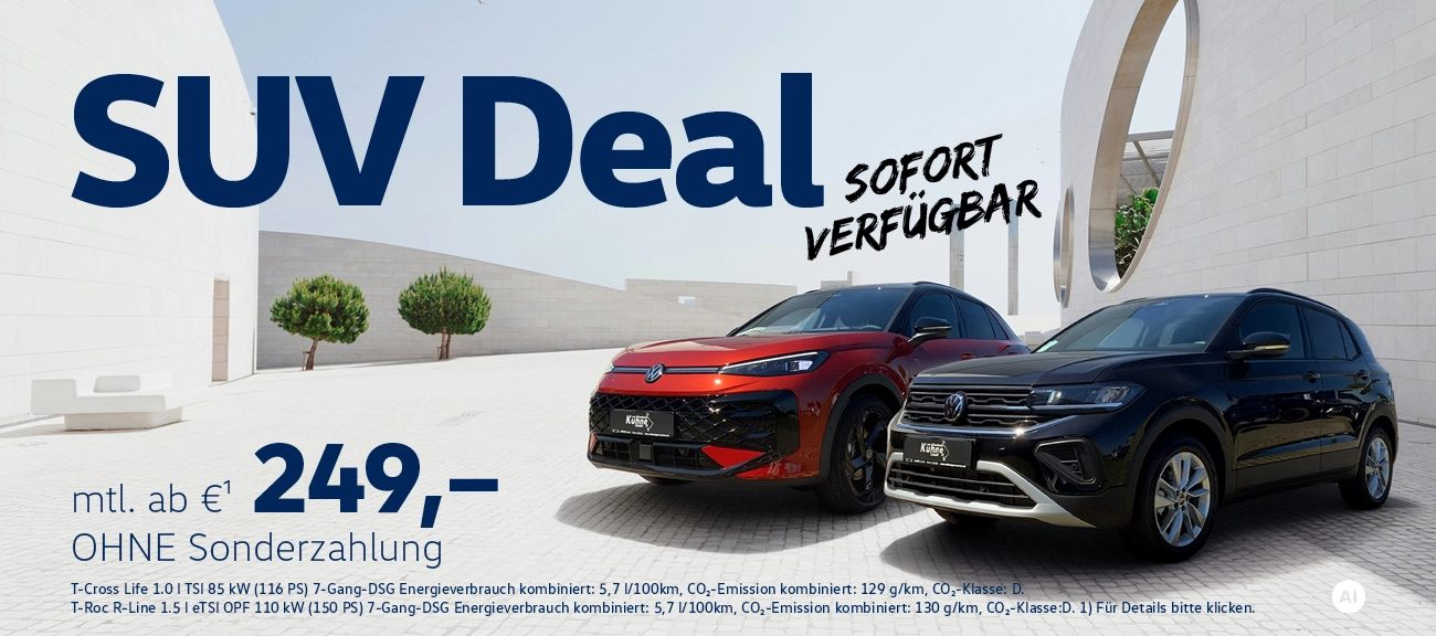 VW SUV Abverkauf