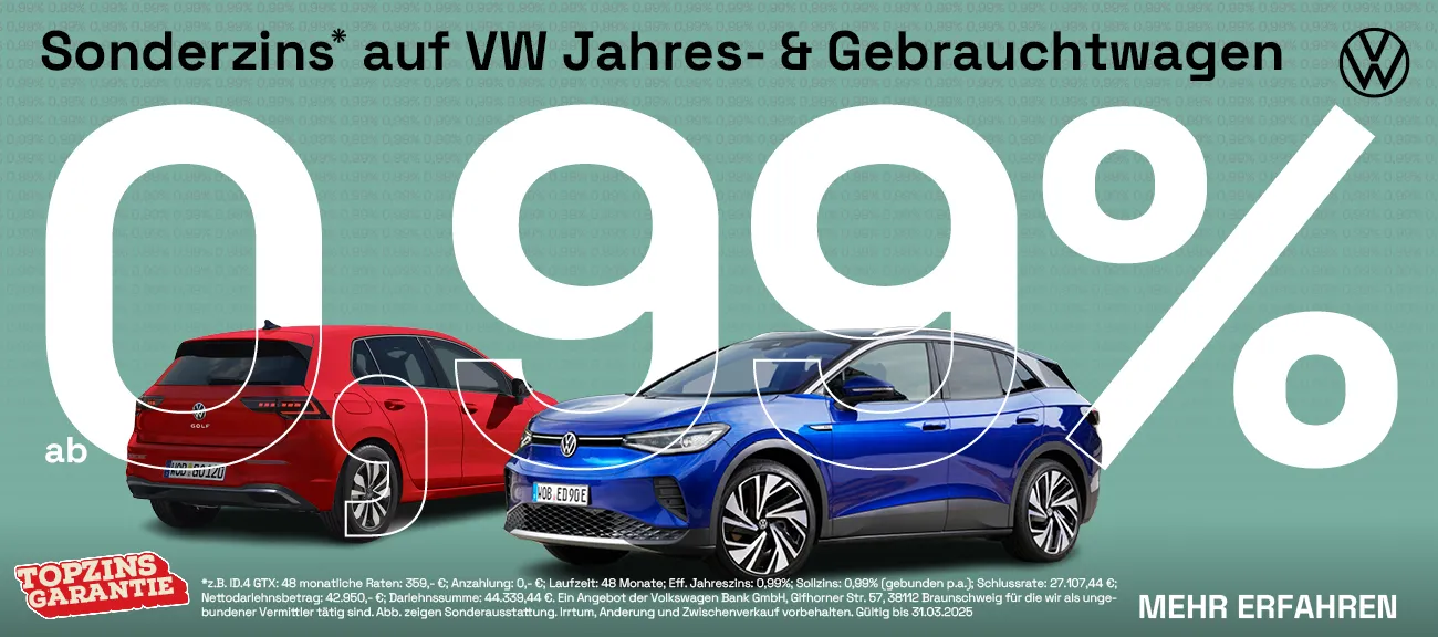 VW VVJ Sonderzins Aktion 