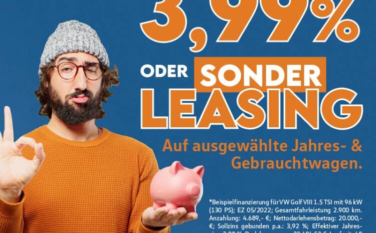  3,99% Sonderzins Jahreswagen